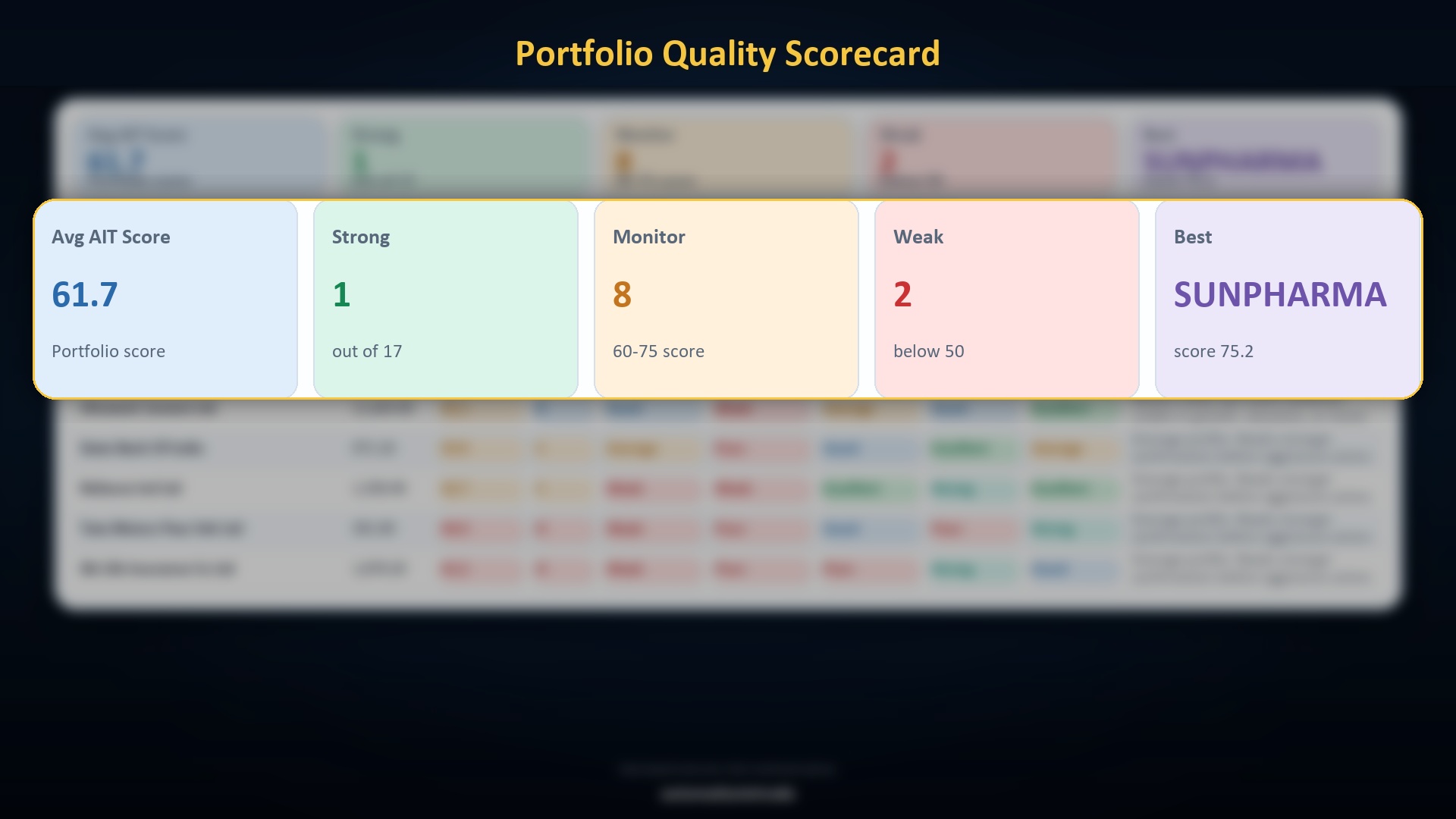 Portfolio Analyzer why it is useful summary section